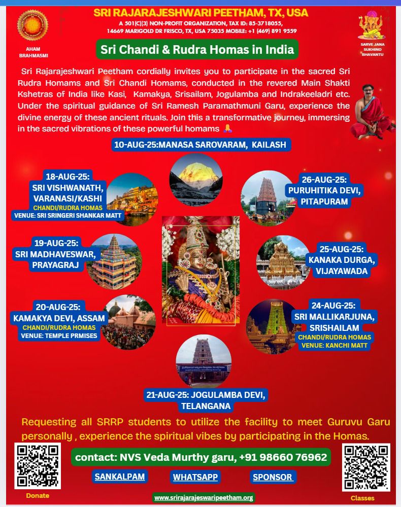 Sri Rajarajeshwari Peetham Chandi Homam